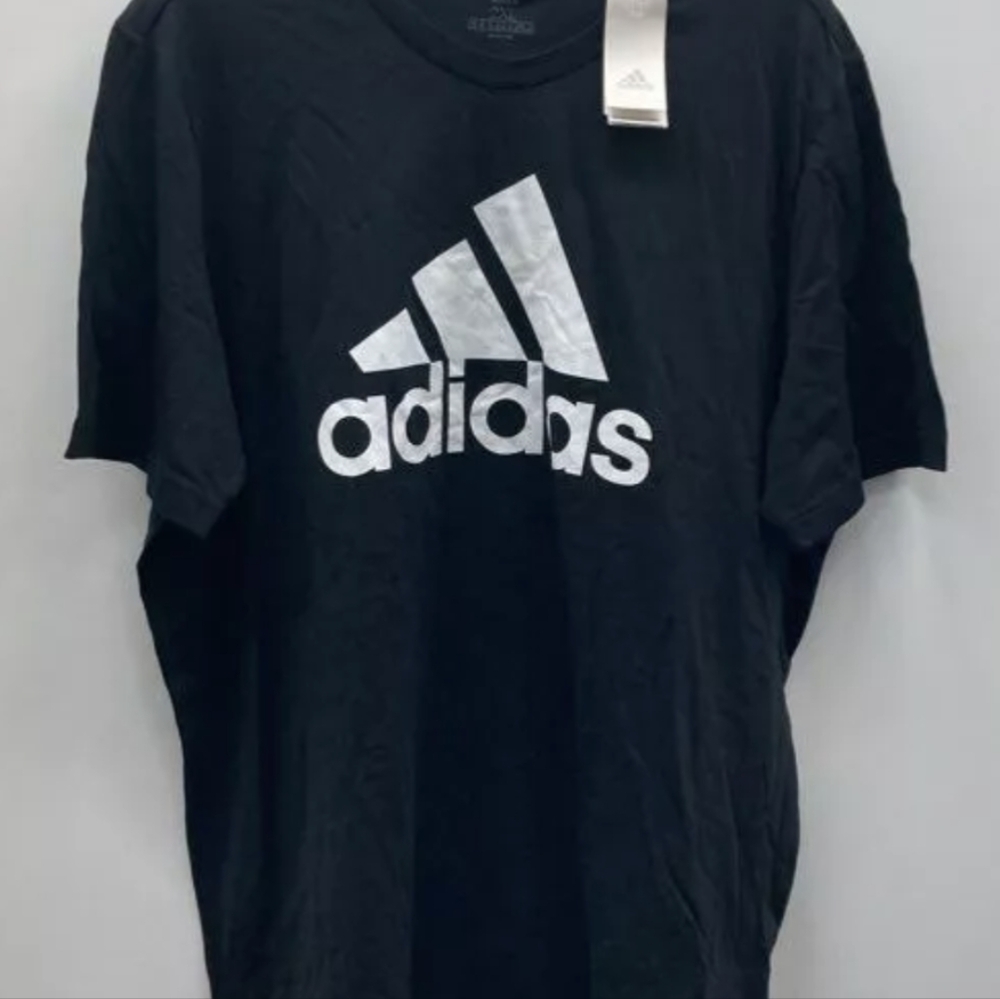 Adidas Men's Batch of Sport Black Tee Shirt Size 2XL NWT MSRP $30 - Picture 2 of 5